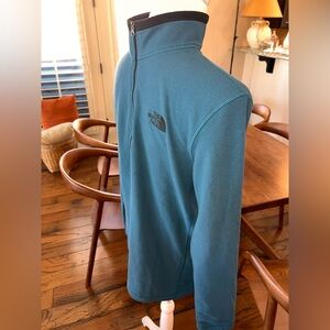 The North Face Polartec 1/4 Zip Fleece Pullover Teal Lightweight Mens S